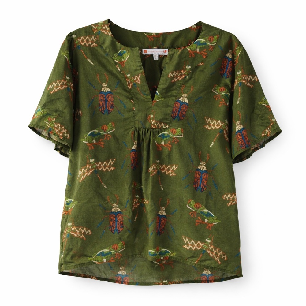 Jude Connally Bug Print Flowy Blouse